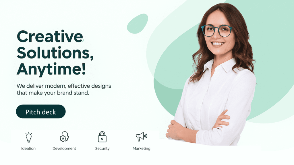 Marketing deck visuals created by our presentation & pitch deck design agency